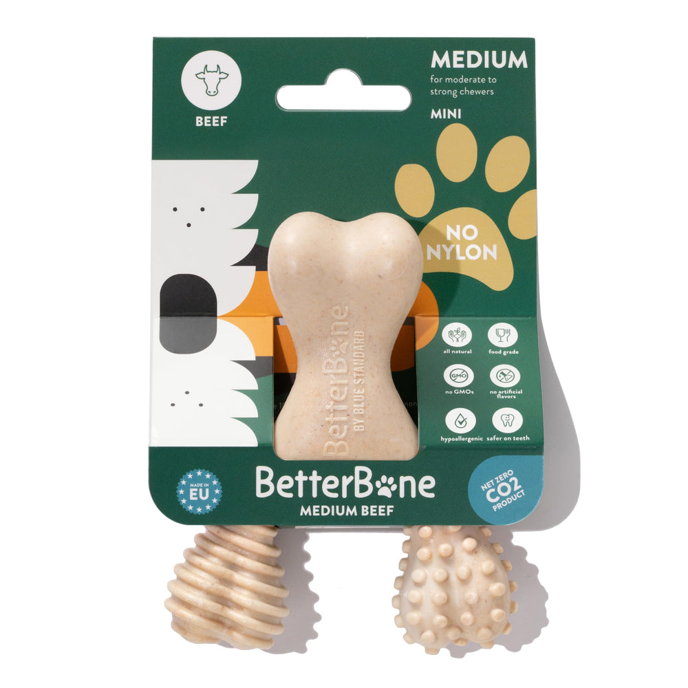 BetterBone medium-density chew held in hand for easy interactive chewing