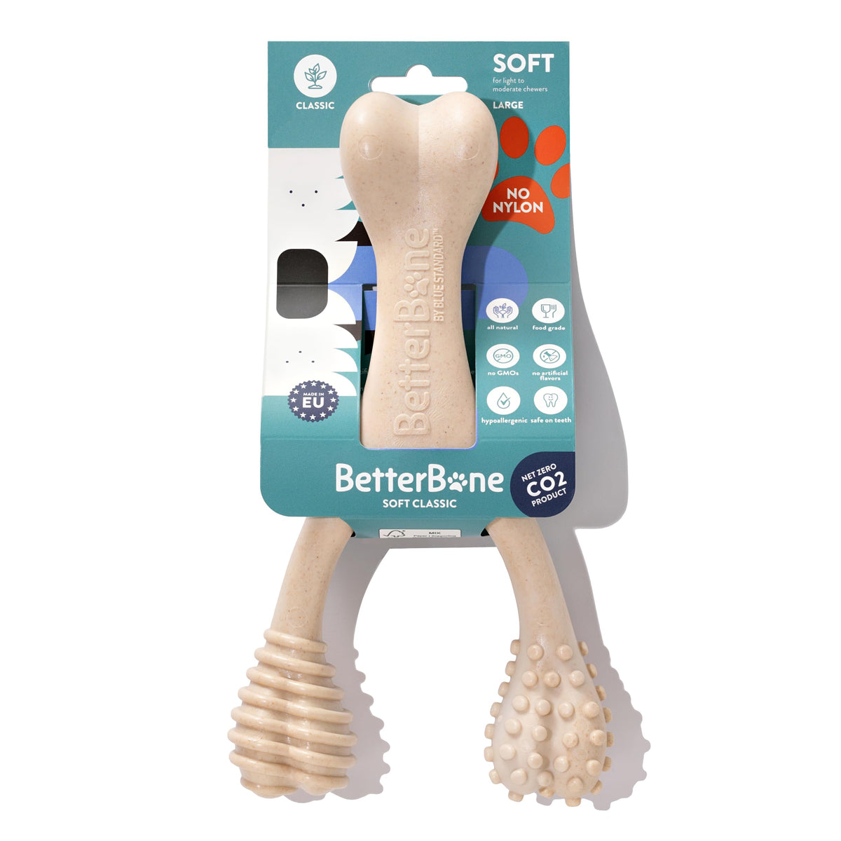BetterBone Soft Density chew with teething-friendly texture supports gentle chewing.