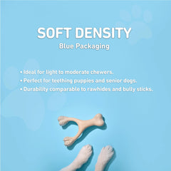 BetterBone splinter-resistant flakes illustrate safe digestion during moderate chewing.