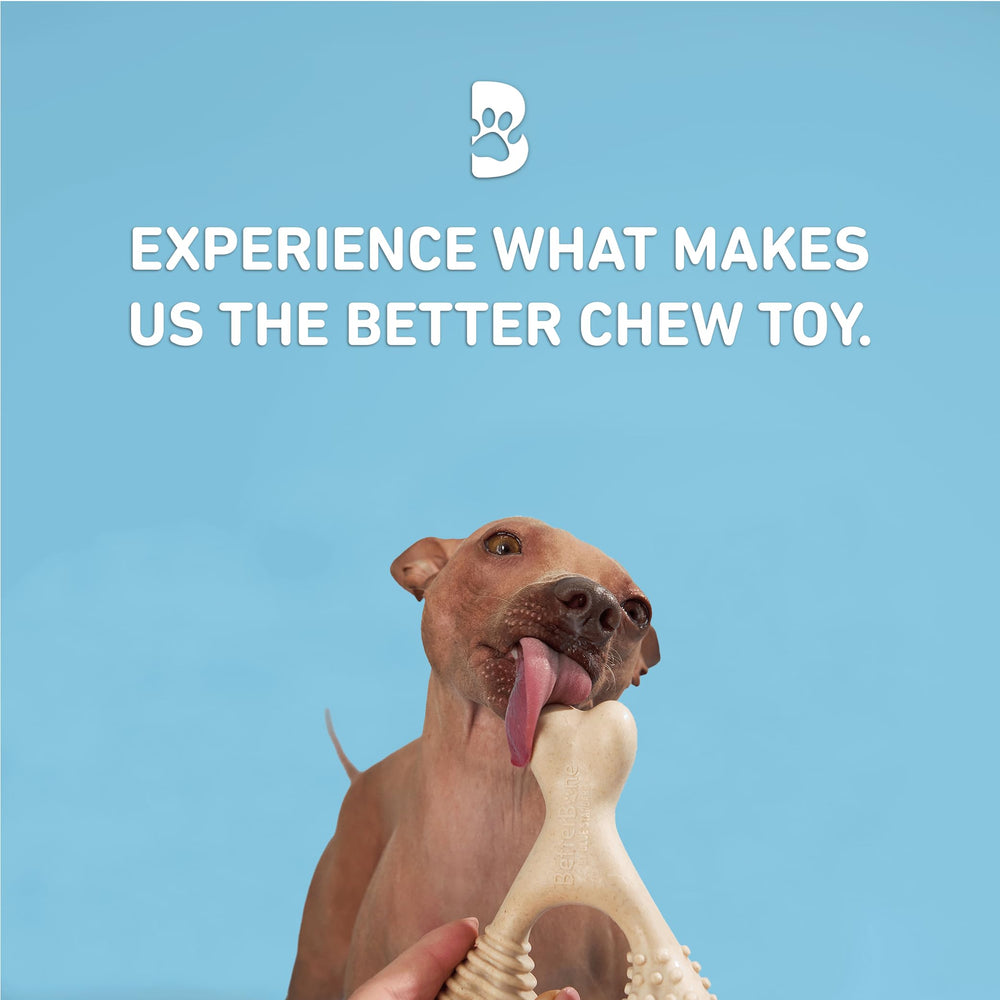 BetterBone trident ergonomic design shown for easy grip during supervised chews.