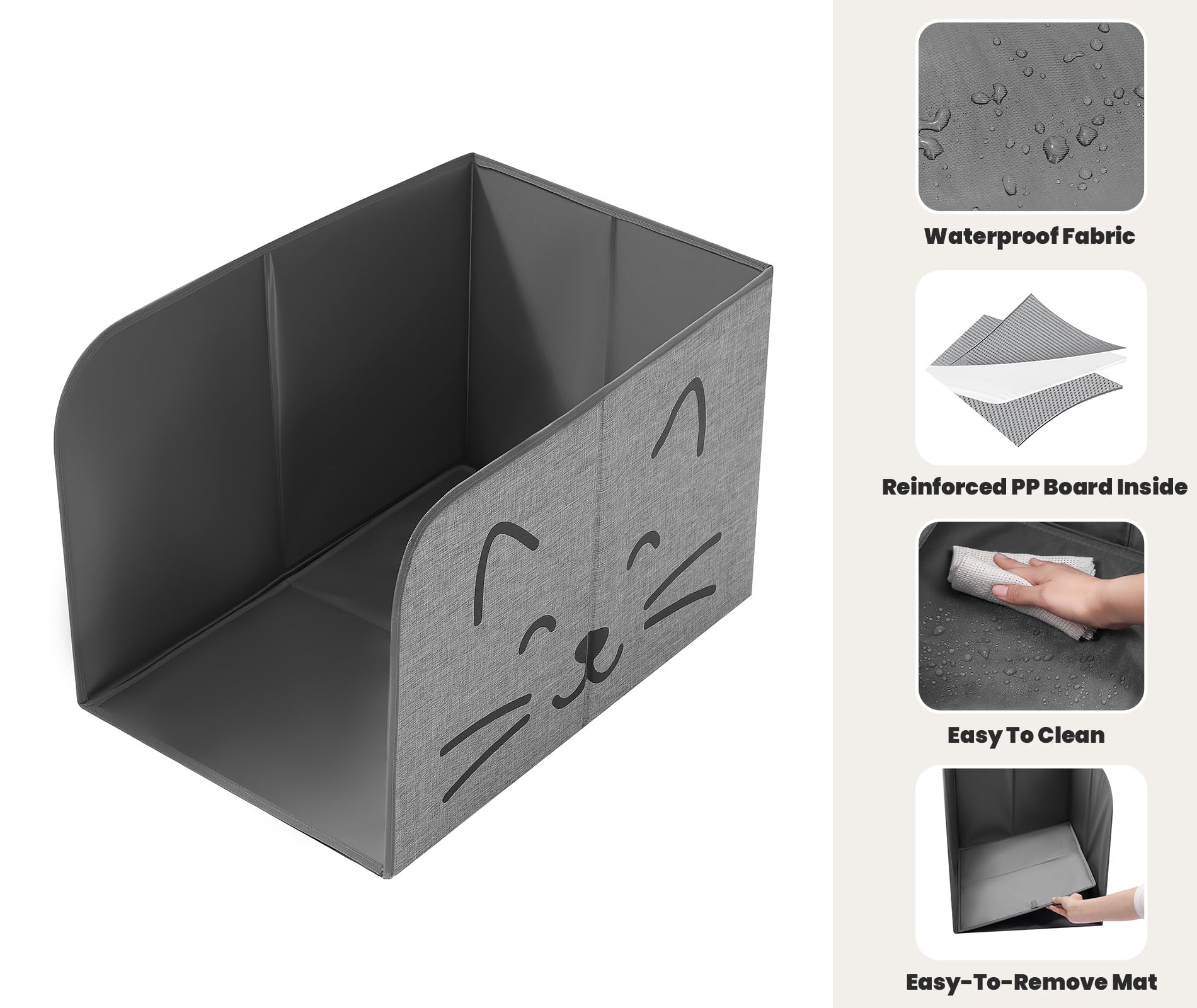 Beveetio foldable litter enclosure ready for quick setup and compact storage.