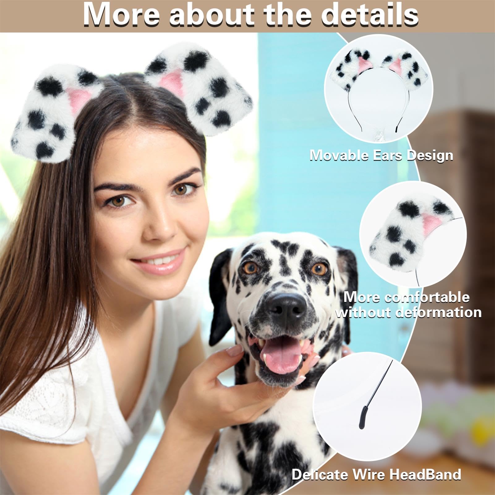 Beviliu cat ears headband adds cute flair for makeup sessions.