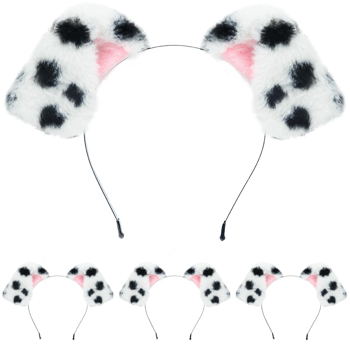 Beviliu Dalmatian ears headband for playful cosplay and party looks.
