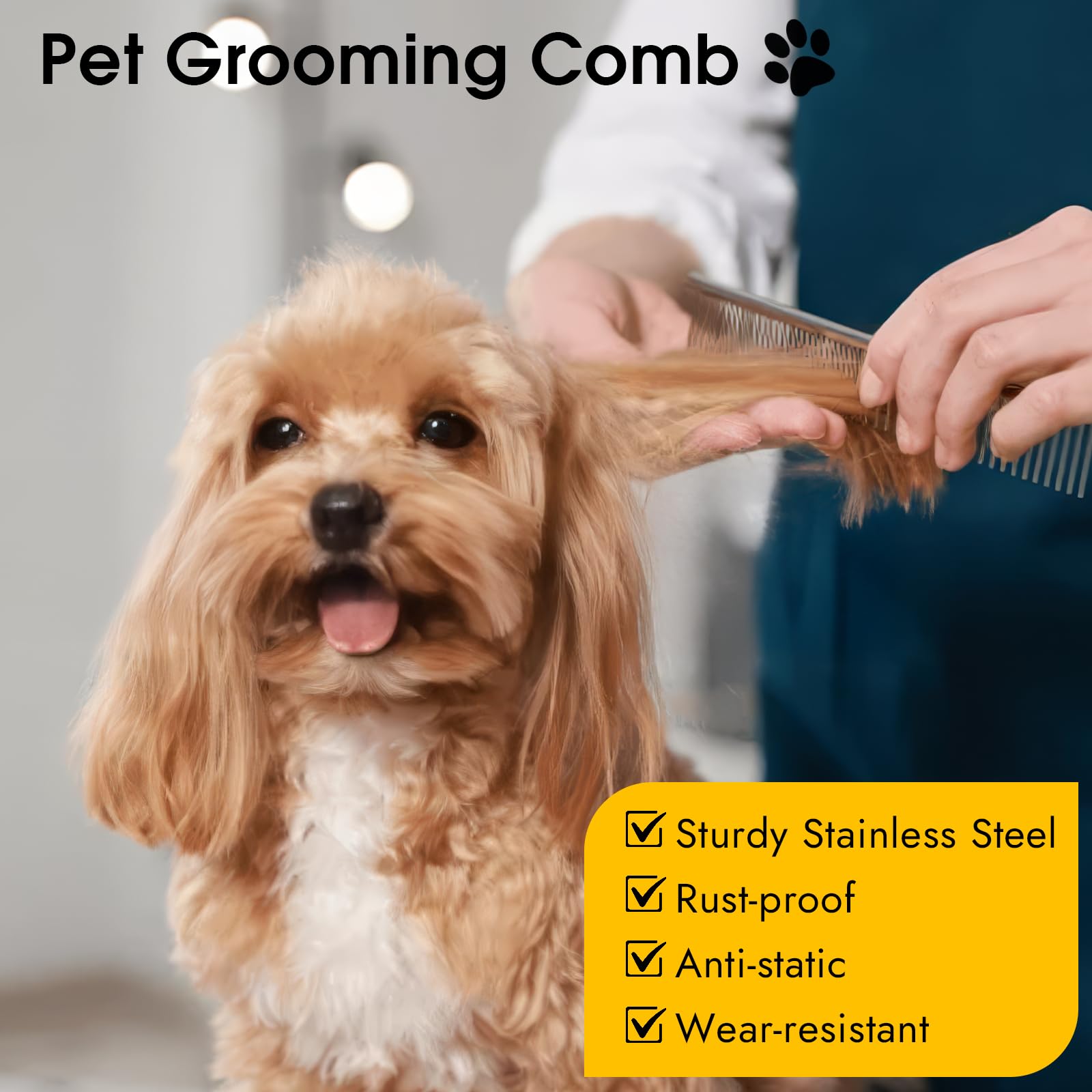 BEVTEE durable anti-static metal combs for long-lasting use