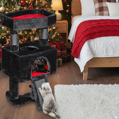 BEWISHOME bat base cat tree delivers dramatic style and sturdy support