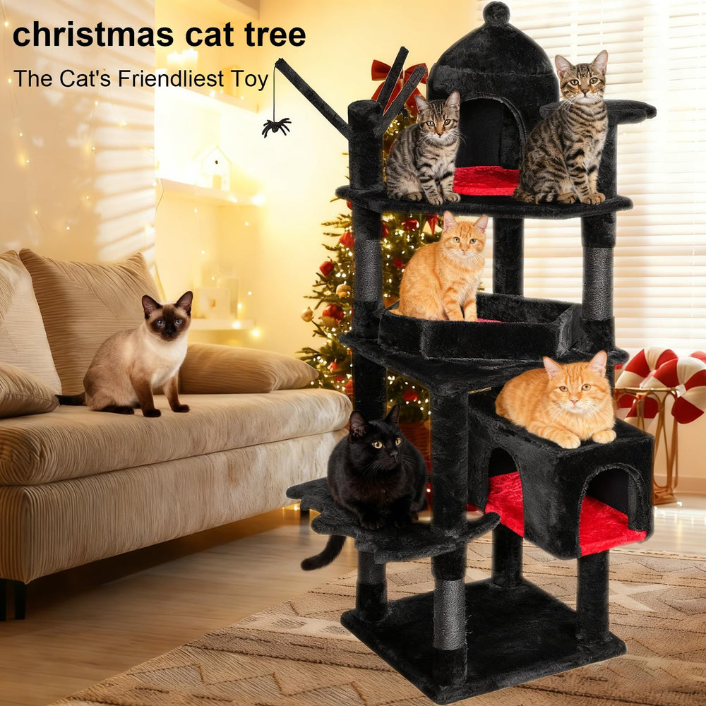 BEWISHOME cat tree coffin bed provides cozy elevated retreat for naps