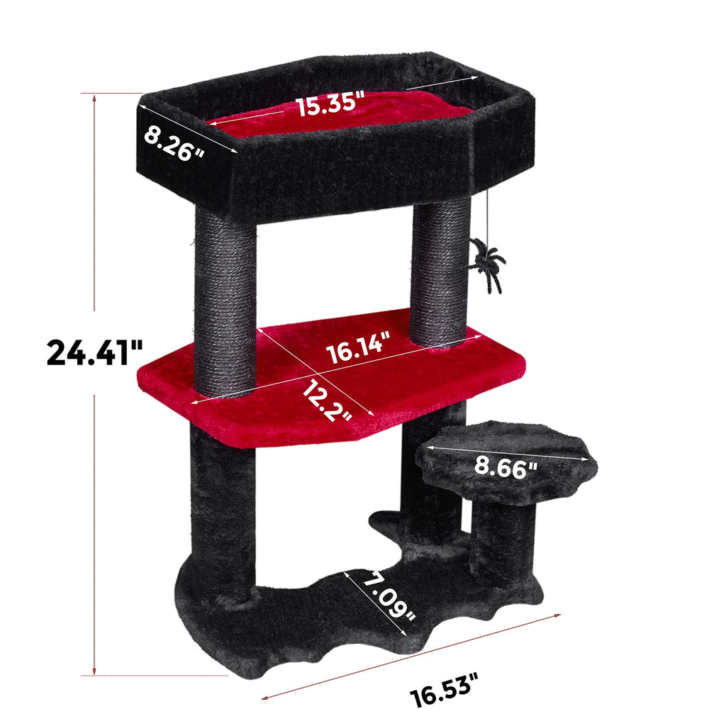 BEWISHOME Cat Tree extra platform offers versatile lounging zones for multiple cats or moods