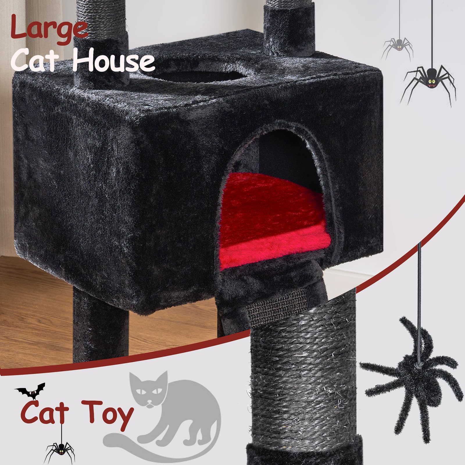 BEWISHOME gothic cat tree design adds dark elegance to your home