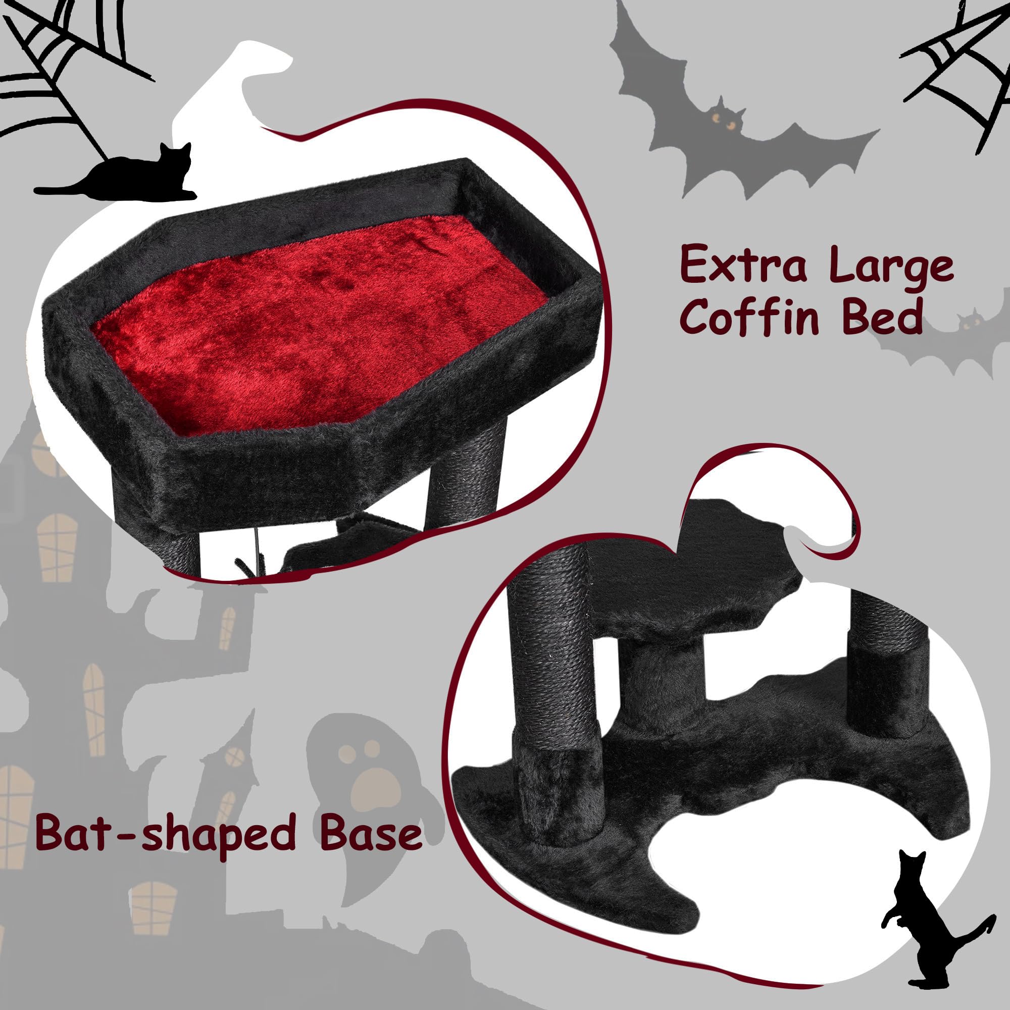 BEWISHOME spider-toy-hanging provides interactive play for hunting instincts