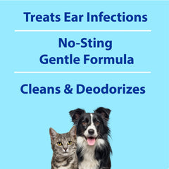 BEXLEY LABS Curaseb dog ear cleaner in use during routine care.