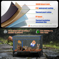 Bexmder all-weather shelter elevates five inches to stay dry.
