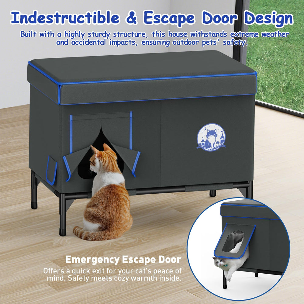 Bexmder spacious multi-cat design fits 5–10 cats or litters.