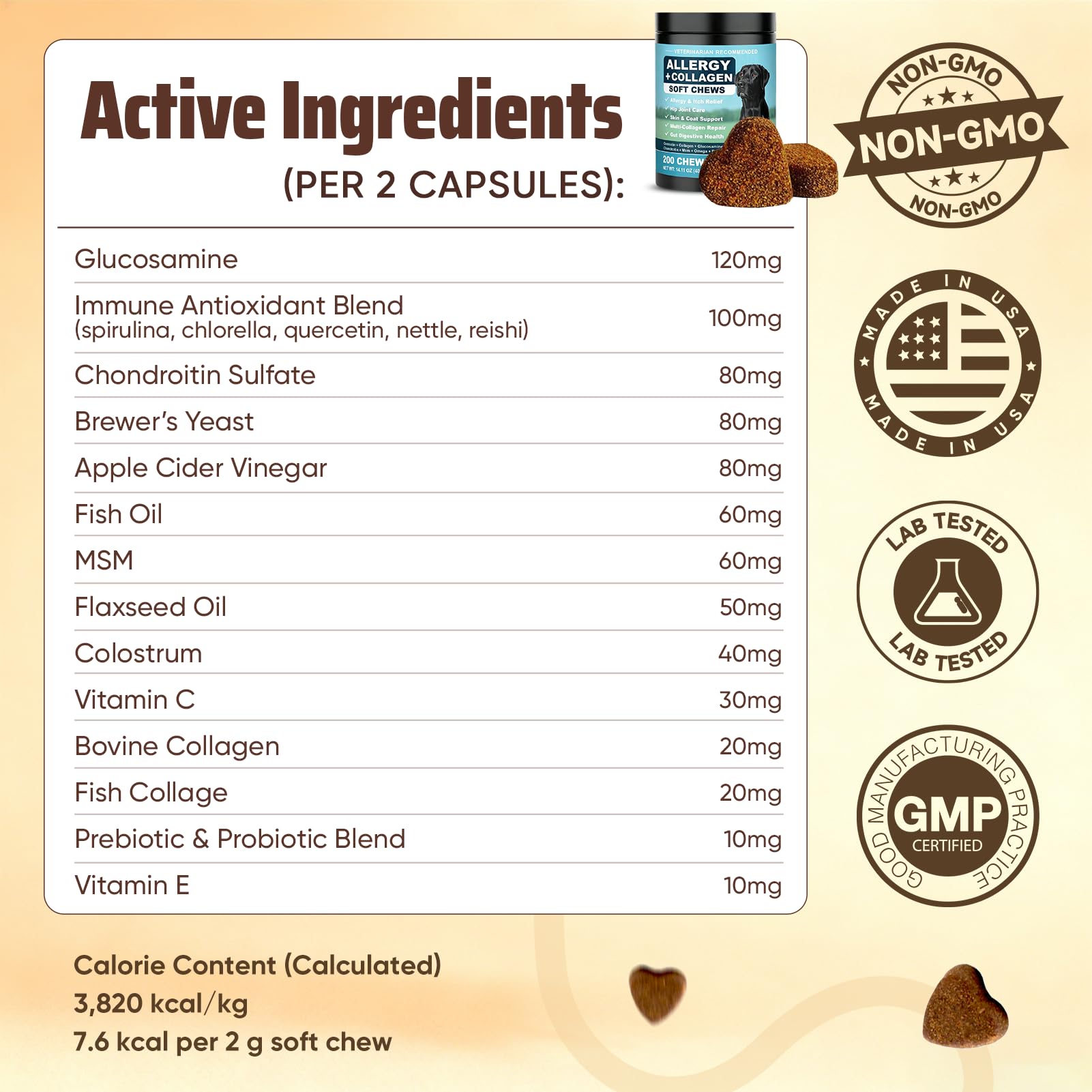 BFDEREN clean-label badge highlights grain-free and soy-free formulation.