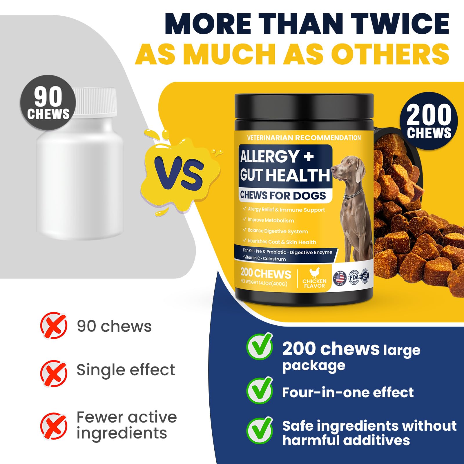BFDEREN Immune support dog probiotics visual hints at daily resilience