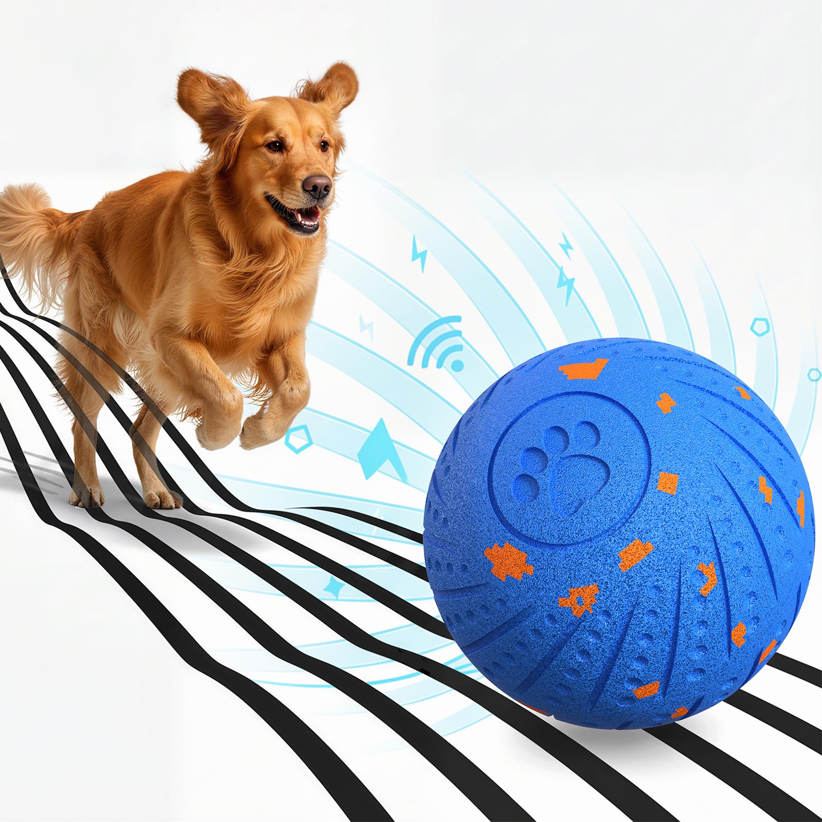 BFFWOW dog ball in Crazy Mode for high-energy play and bursts