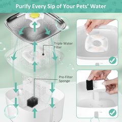 BFLICROY pre-filter sponges capture hair and debris to protect the pump.