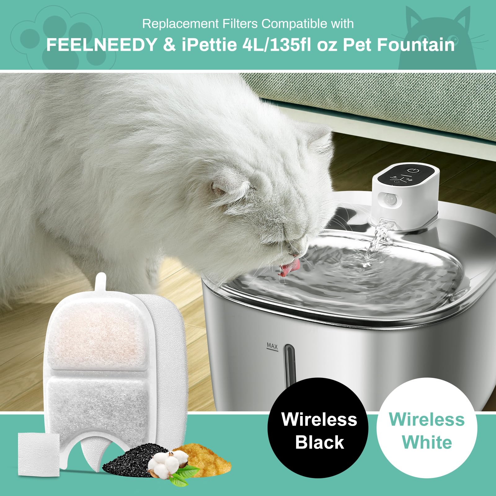 BFLICROY triple-filtration-system image highlighting three-layer filtration for fresh, odor-free water