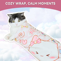 BFNN cat grooming wrap in multiple sizes ensuring a snug fit for every cat.