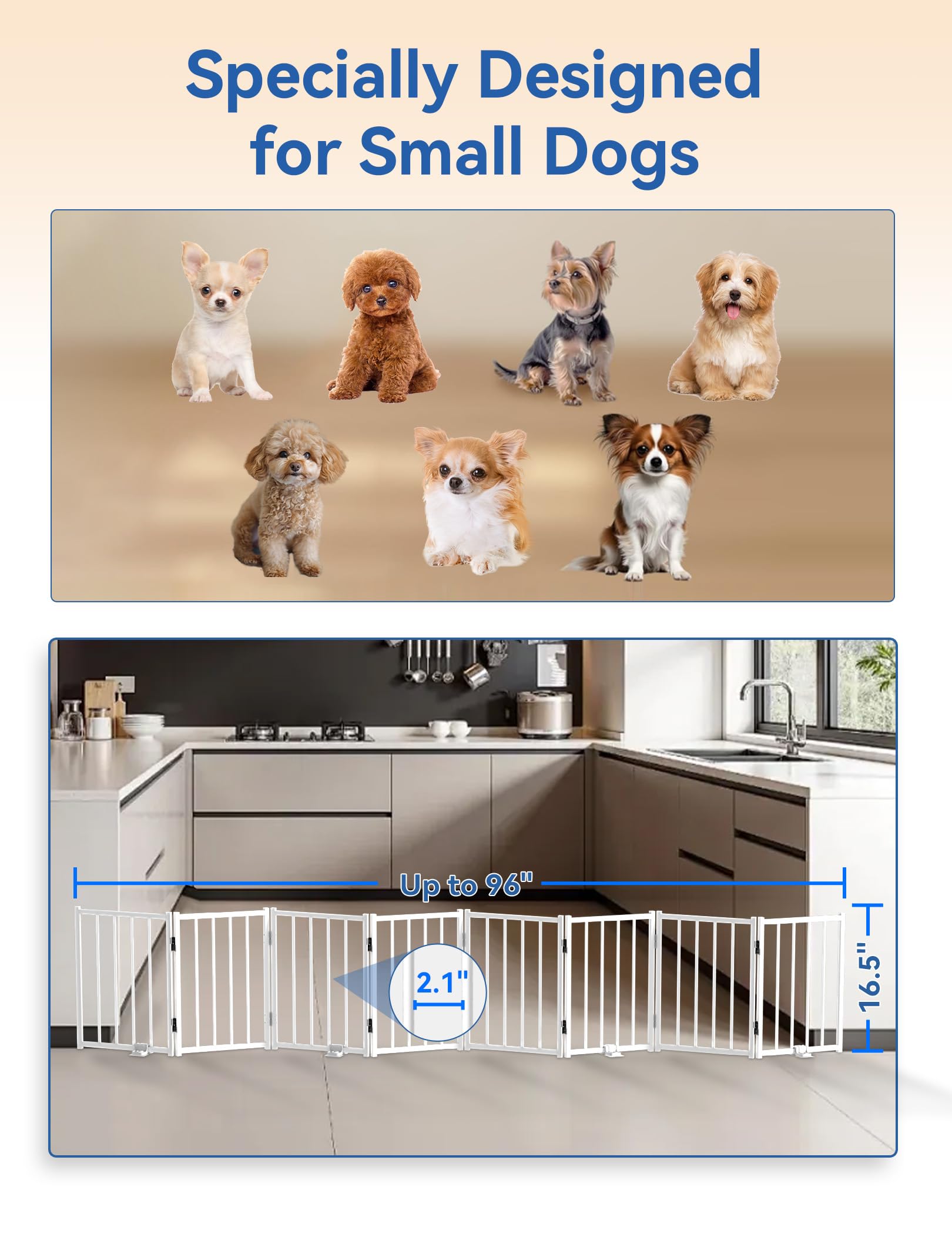 BFNN folding dog gate collapses flat for simple storage and travel.