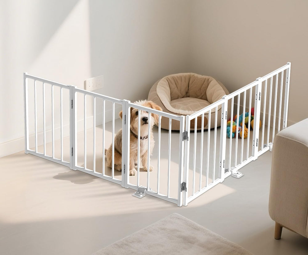BFNN indoor outdoor-use dog gate suitable for stairs and doorways.
