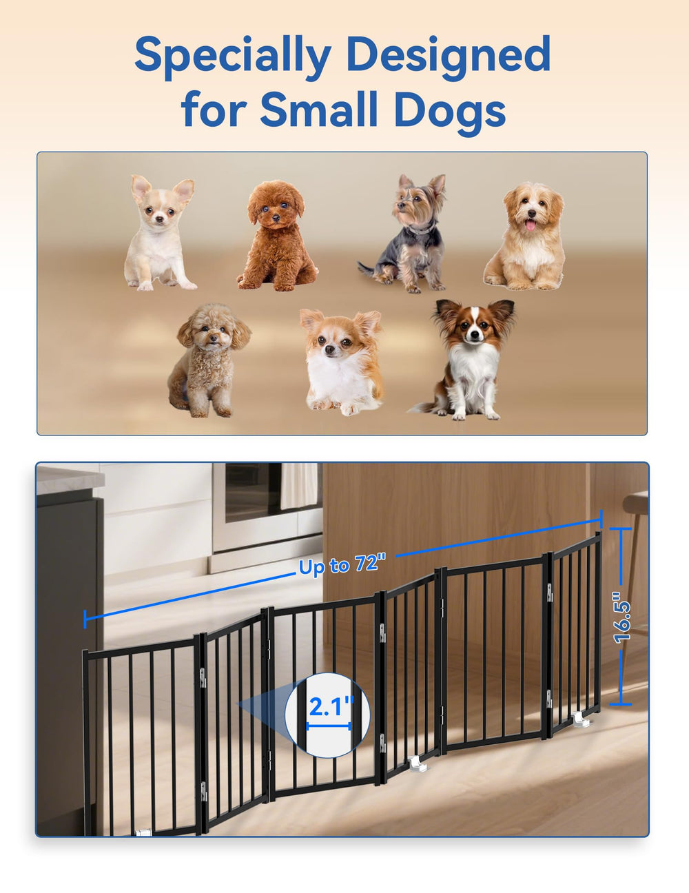BFNN 16.5-inch gate height enables easy step-over for adults