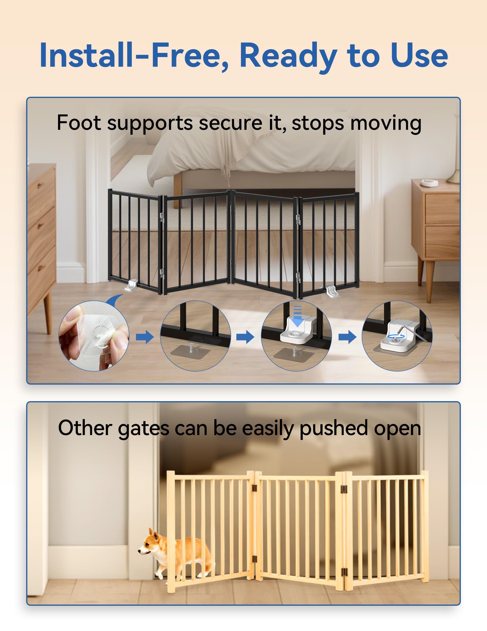 BFNN gate expands to 72 inches to block wide doorways