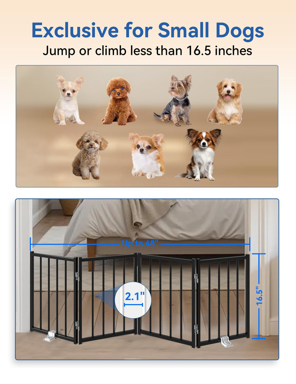 BFNN pet gate for indoor or outdoor use in black finish.