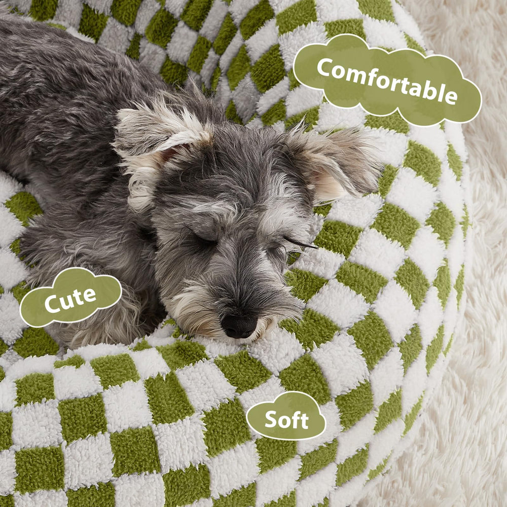 BFPETHOME donut dog bed full-cover interior emphasizes comfort for small pets.