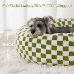 BFPETHOME donut dog bed non-slip bottom keeps small dogs steady.