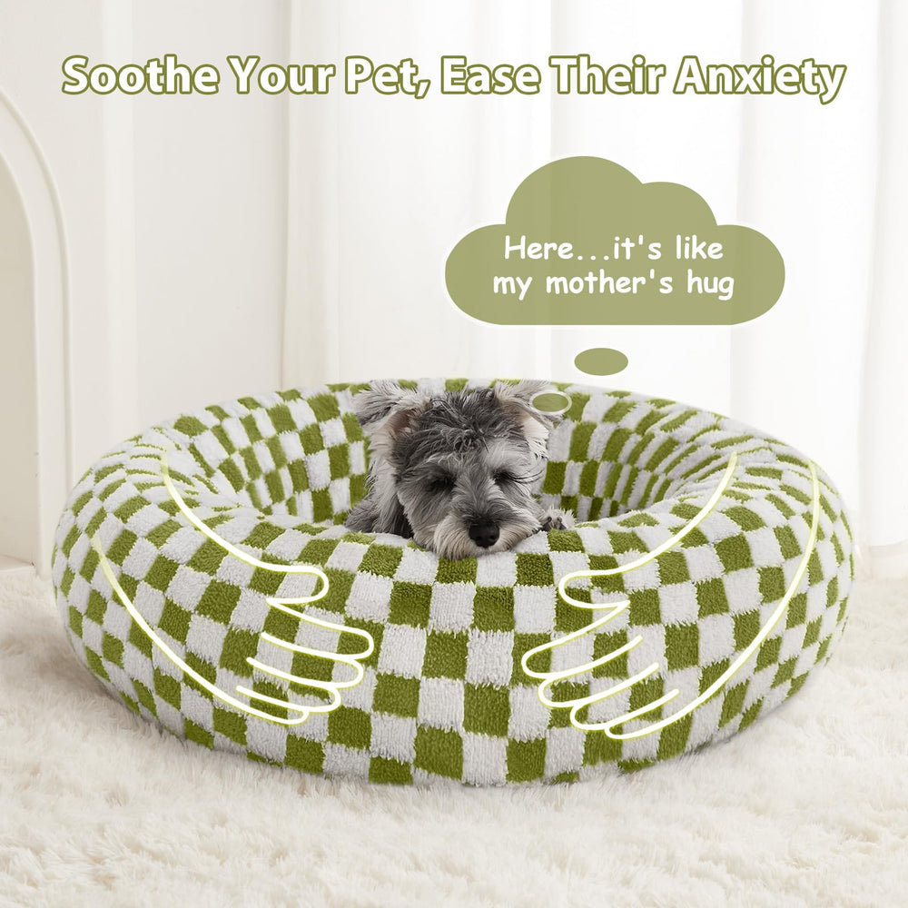 BFPETHOME donut dog bed puppy and kitten use for snug sleep.