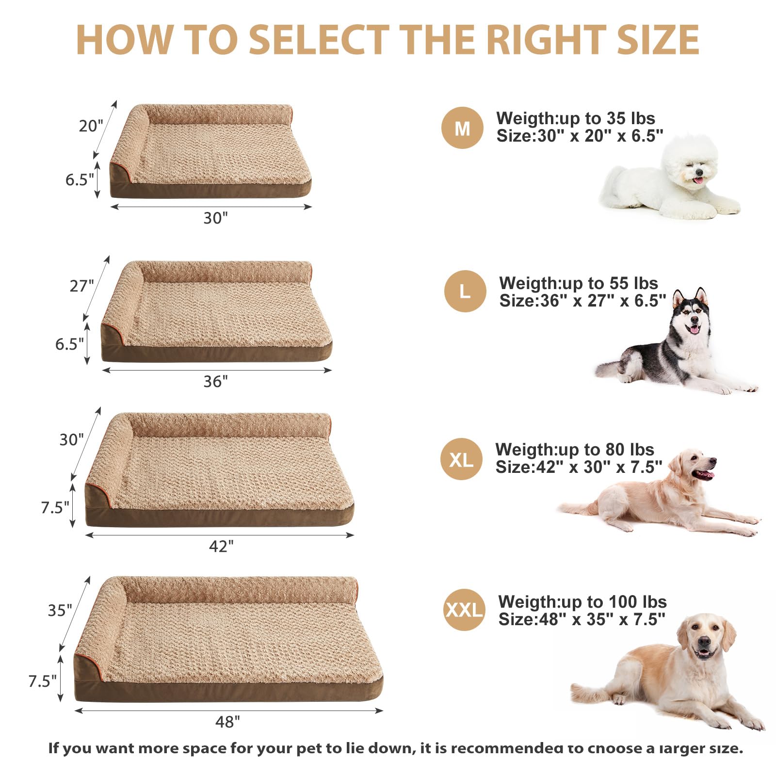 BFPETHOME lg-dog-bed-l-shaped-design offers head and neck support.