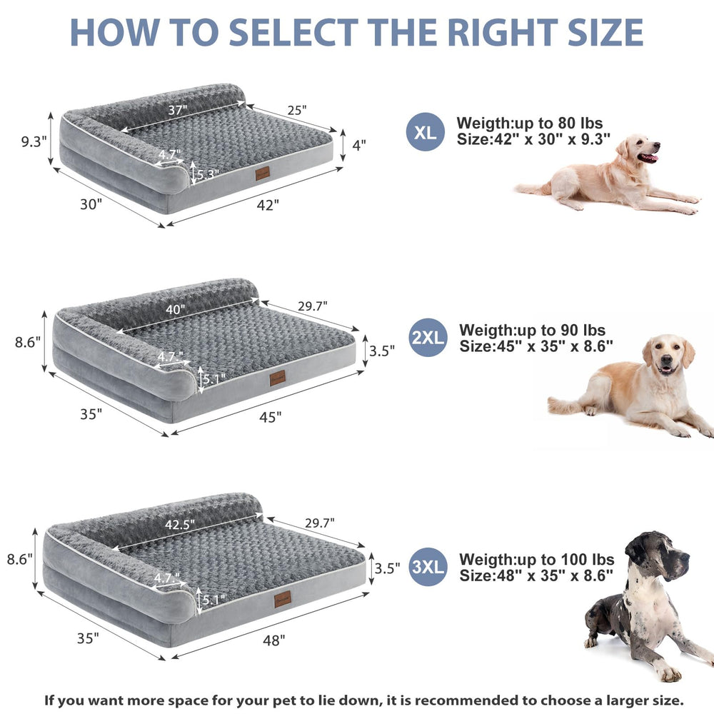 BFPETHOME orthopedic dog bed waterproof mezzanine layer visible on cover