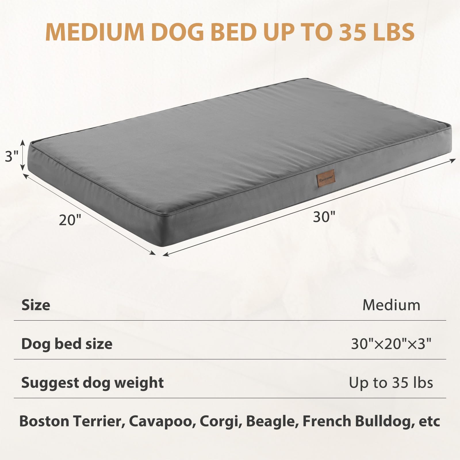 BFPETHOME 30x20 inch bed ready for small to medium dogs.