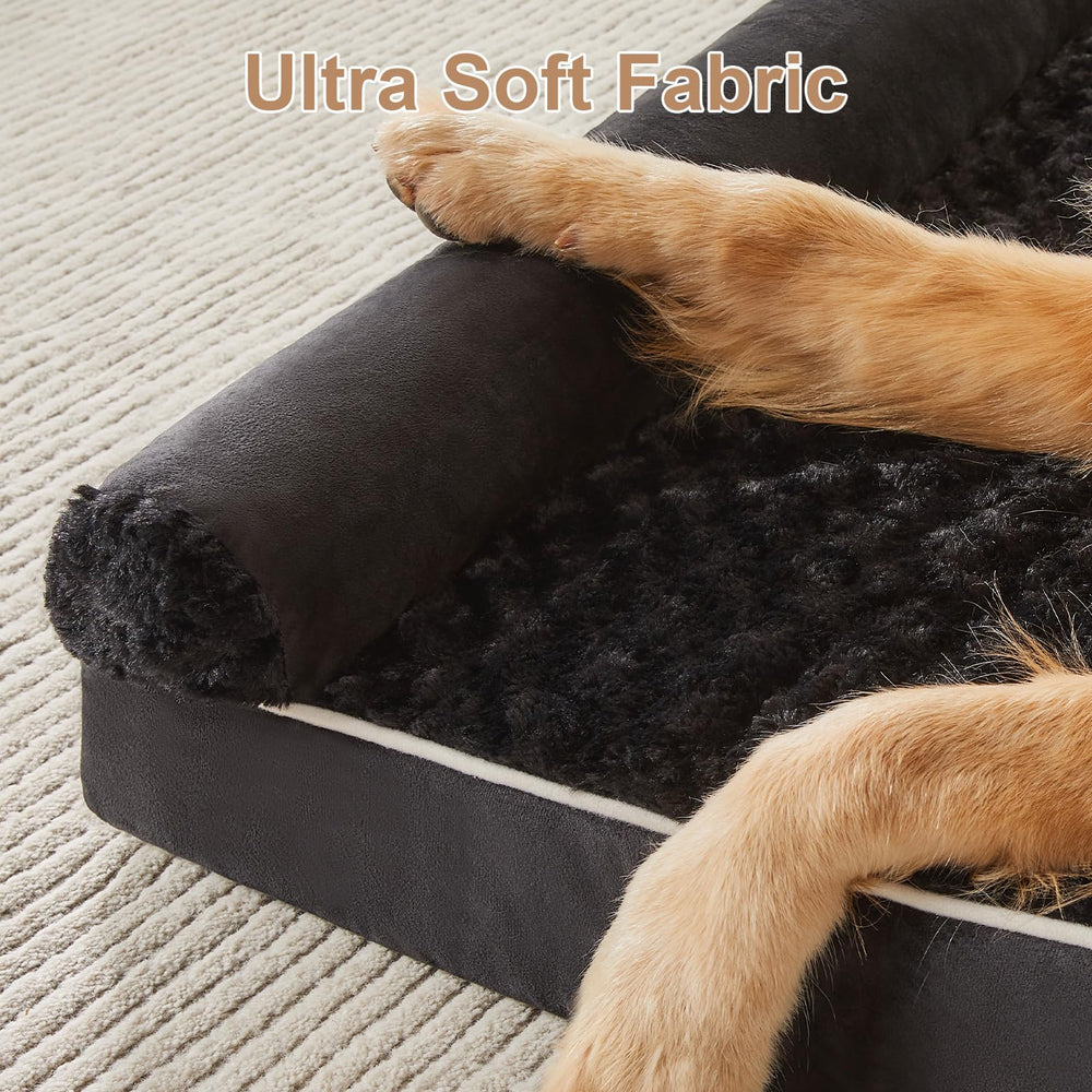 BFPETHOME 36x27x6.5 inch bed fits medium to large dogs