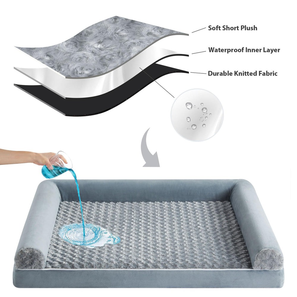 BFPETHOME 42x30x7 inch bed fits large dogs up to 80 lbs.