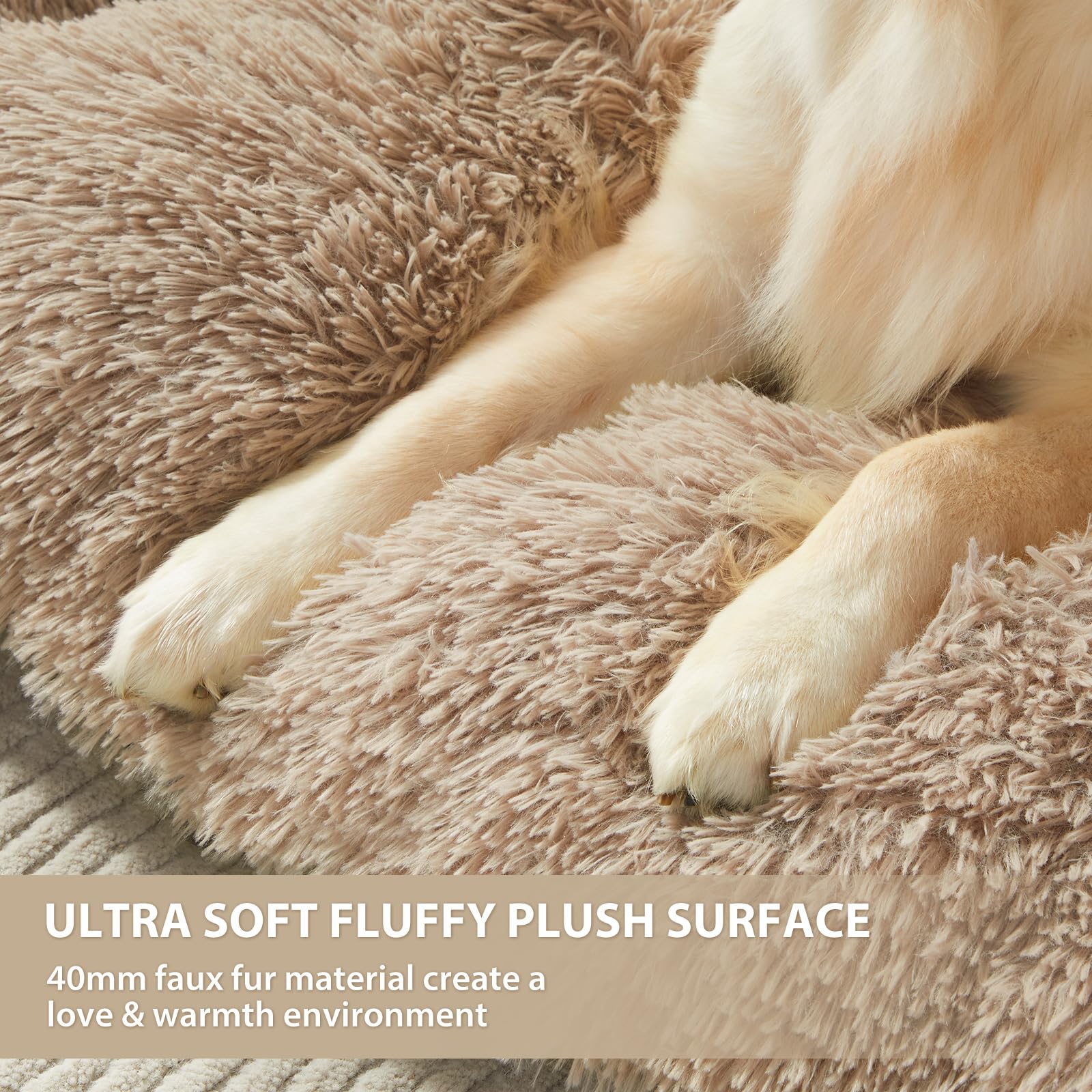 BFPETHOME dog bed 6-keyhole-fixation preserves padding for durable shape.