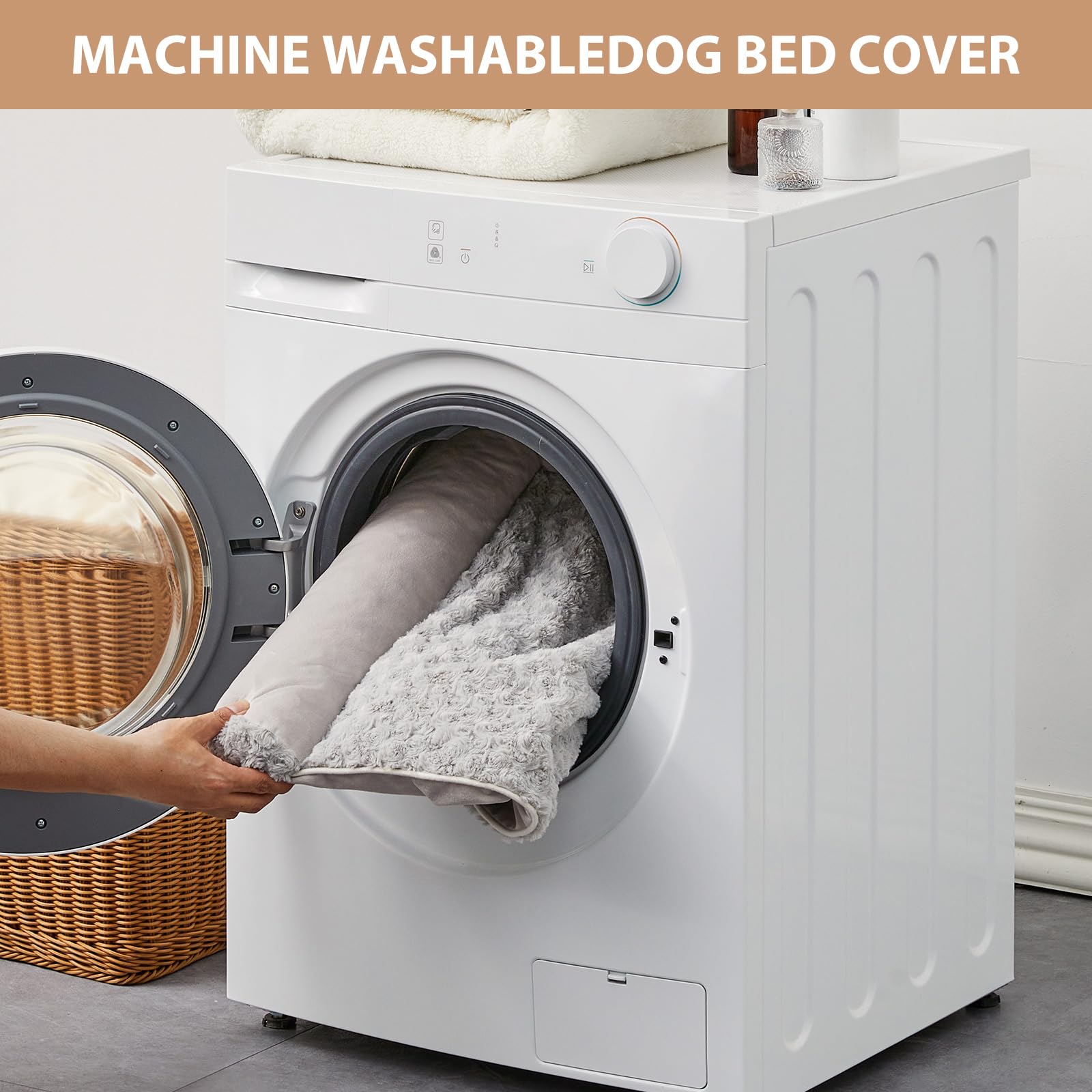 BFPETHOME dog bed-dogs-relaxing-on-bed shows spacious comfort for large breeds.