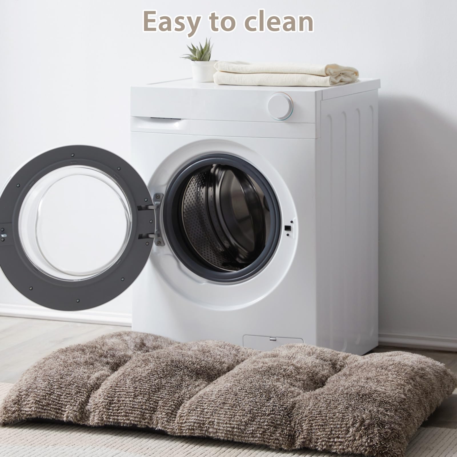 BFPETHOME washable dog bed easy-care fabric for quick cleaning.