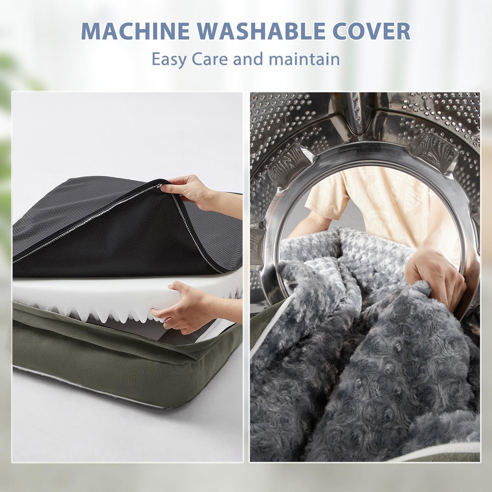 BFPETHOME dog bed non-slip bottom helps keep it in place on smooth floors.