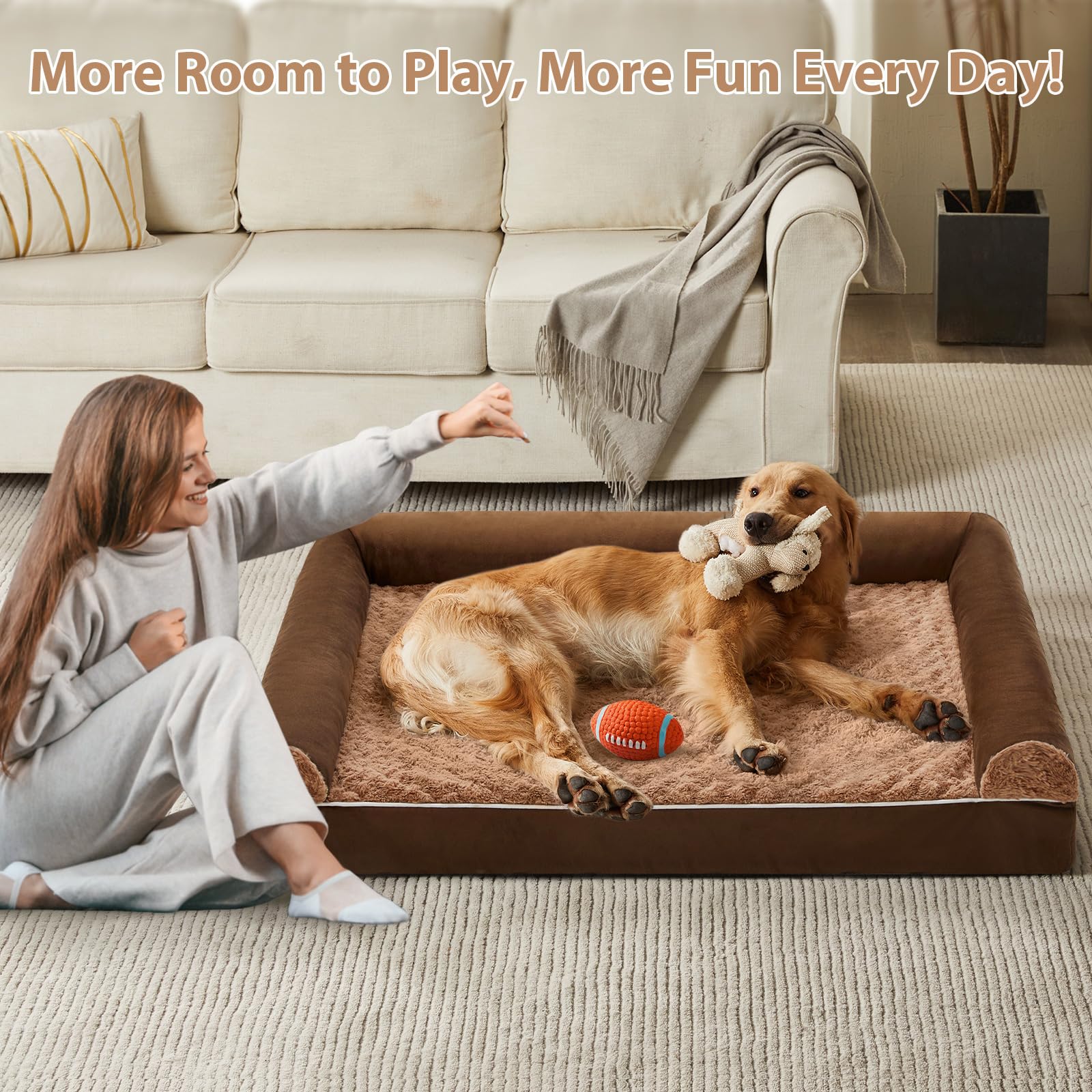 BFPETHOME U-shaped design emphasizes secure, cozy sleeping space for pets.