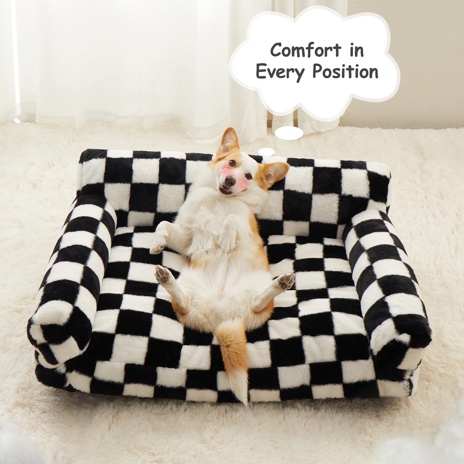 BFPETHOME dog couch bed vacuum-packed packaging expands after unpacking.