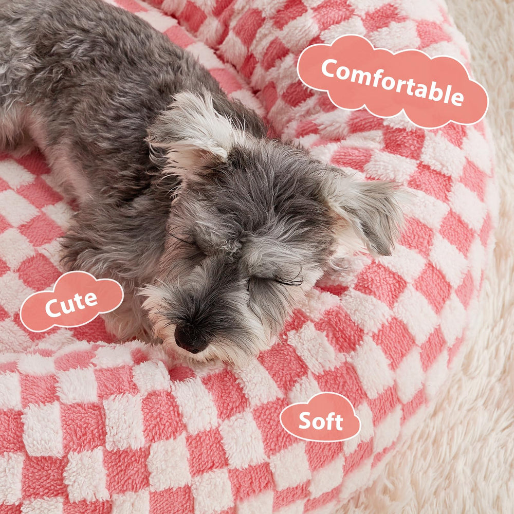 BFPETHOME donut bed features a non-slip bottom for safer placement on smooth floors.