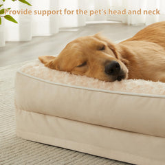 BFPETHOME L-shaped design provides head and neck support for comfortable lounging.