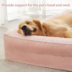 BFPETHOME large-dog bed L-shape design with head and neck support