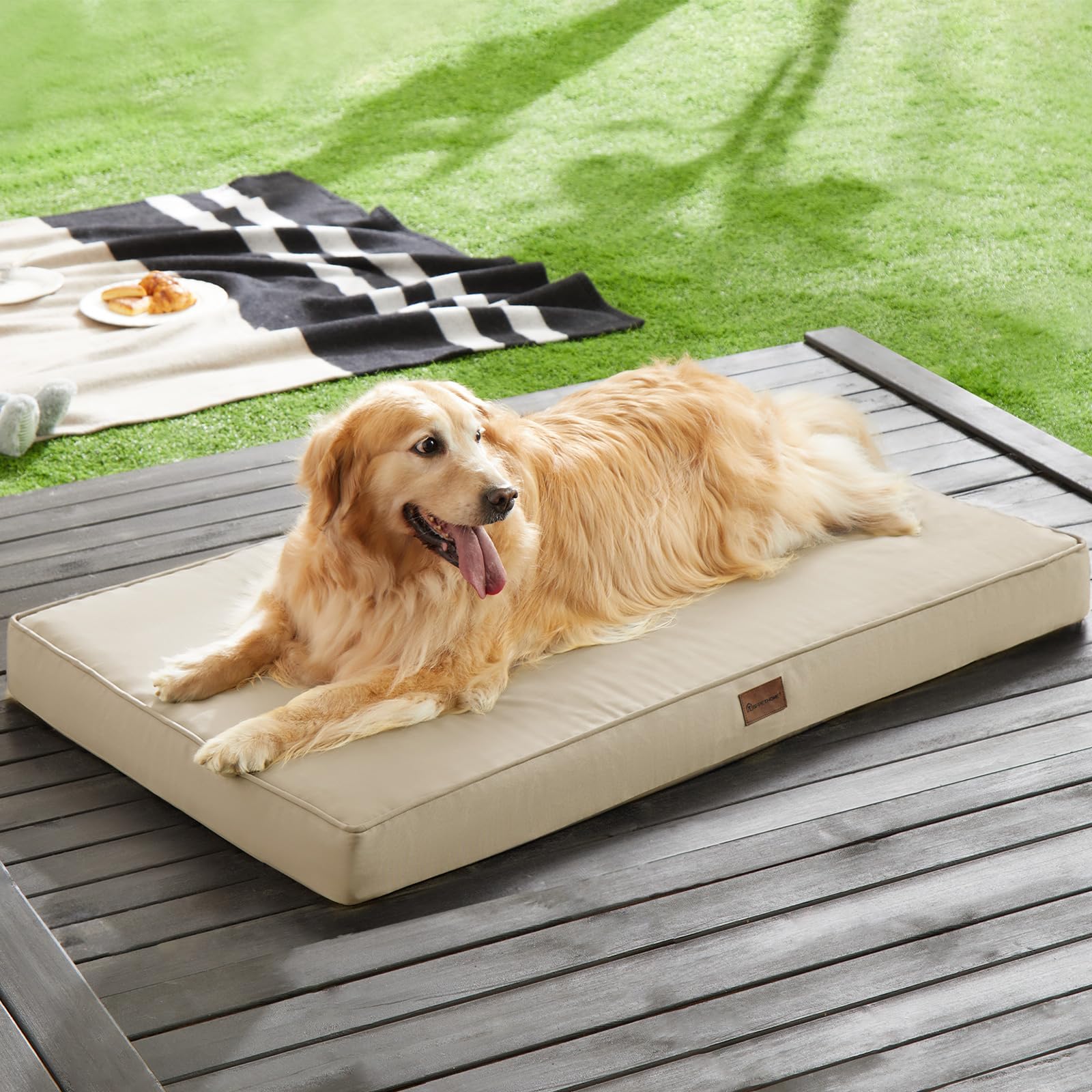 BFPETHOME egg-crate foam visible inside for enhanced joint-support and comfort