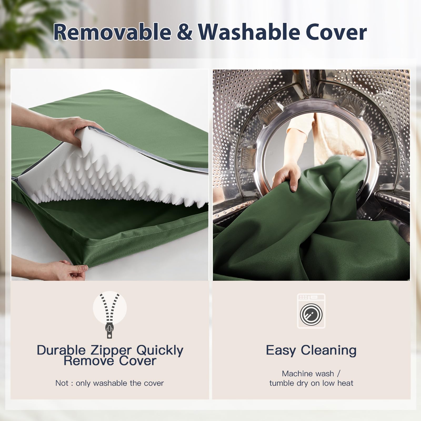 BFPETHOME removable washable cover ready for quick laundry.
