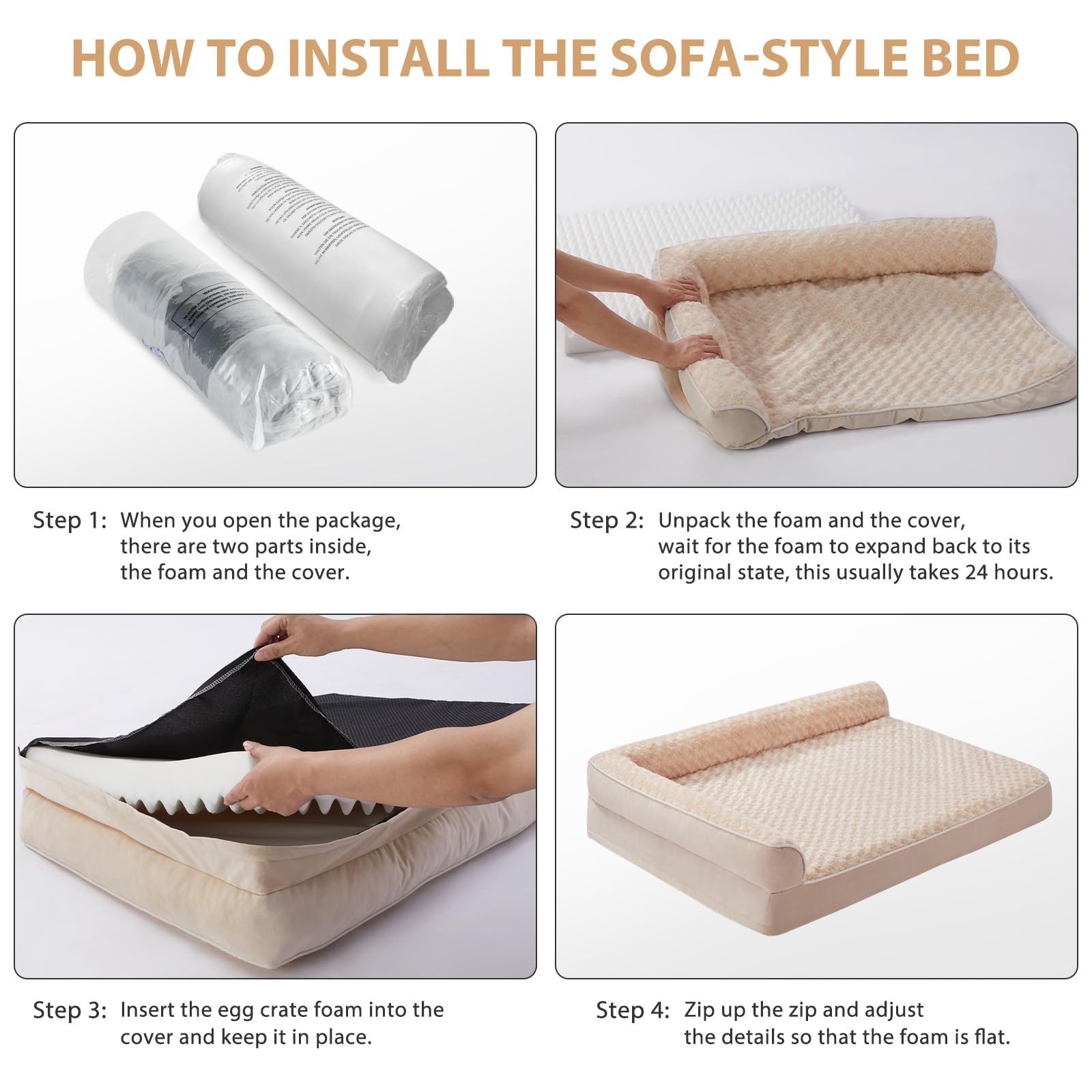 BFPETHOME removable washable cover with durable zipper for easy cleaning.