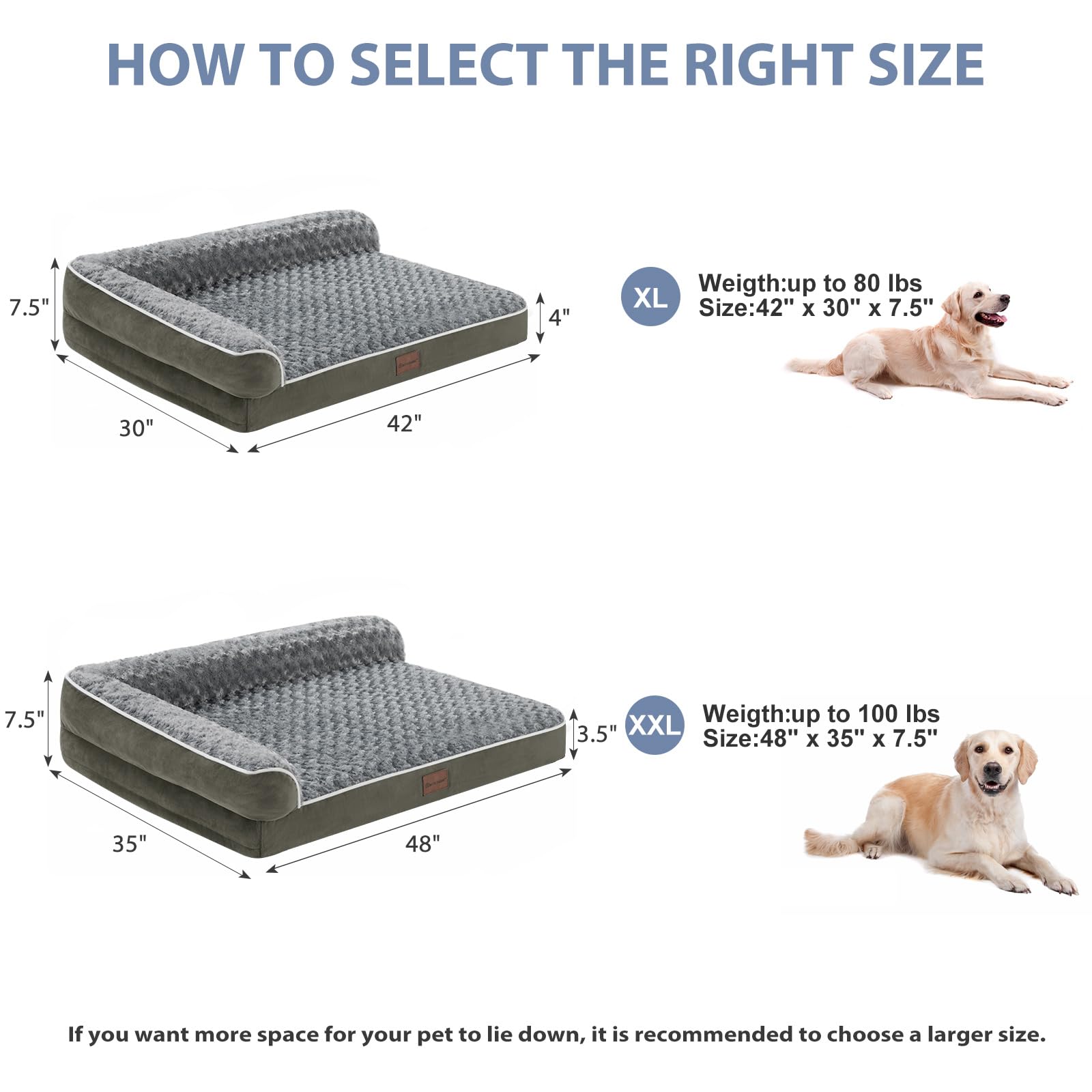 BFPETHOME soft surface dog bed with plush fluff offers gentle comfort for sensitive paws.