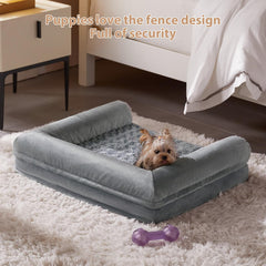 BFPETHOME U-shaped dog bed neck support area for secure lounging.
