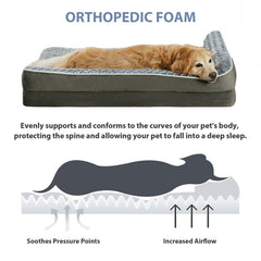 BFPETHOME waterproof dog bed lining protects foam and keeps the bed dry between uses.